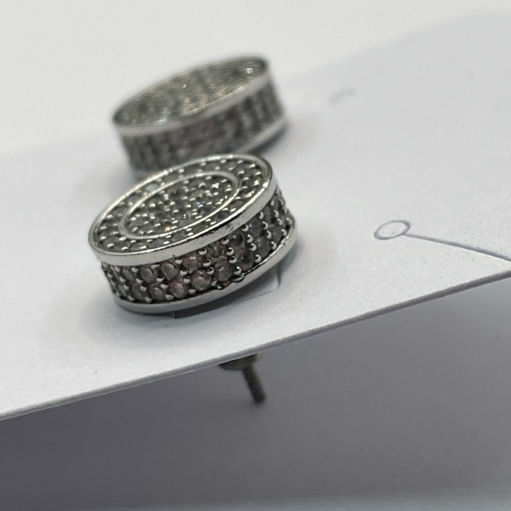 Round Austrian Crystal Earrings unisex - Picture 5 of 12